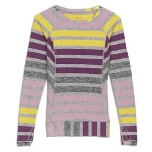 5 for $25| LULULEMON Race Your Pace Long Sleeve Tee Triplet Twin Stripe Berry